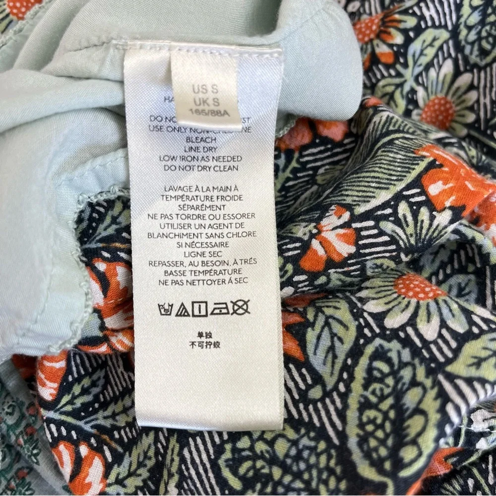By Anthropologie Astrid Tunic Dress Flutter Sleeve Boho Floral Peasant Style SM - Picture 9 of 12